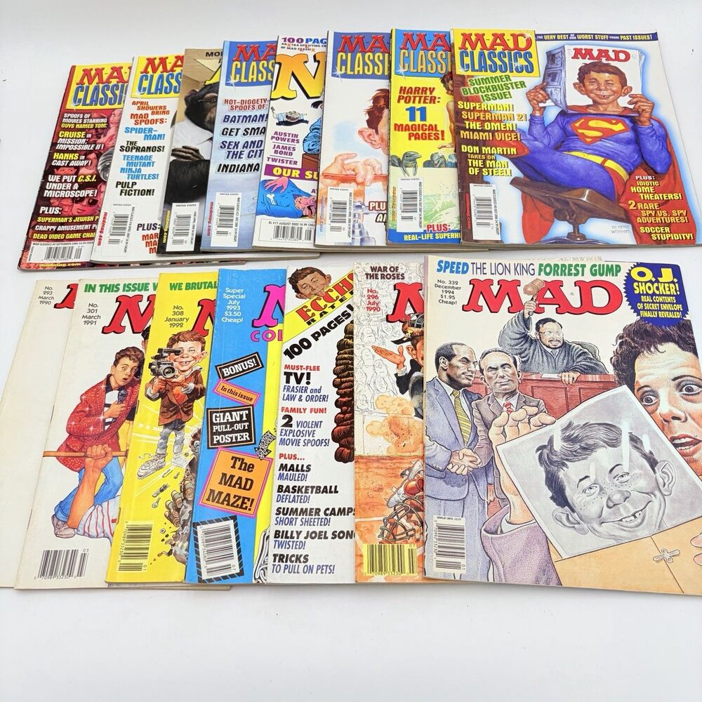 MAD Magazine Lot 15 Issues MAD Classics Super Special XL Collector Series 90s 00
